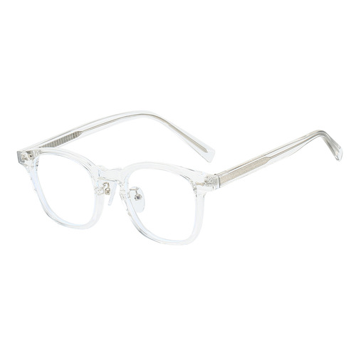 Men's and Women's 25th New Fashion TR90 Pin Foot Frame Glasses, Plain Overlays, Literary Leisure, Simple Anti-Blue Light