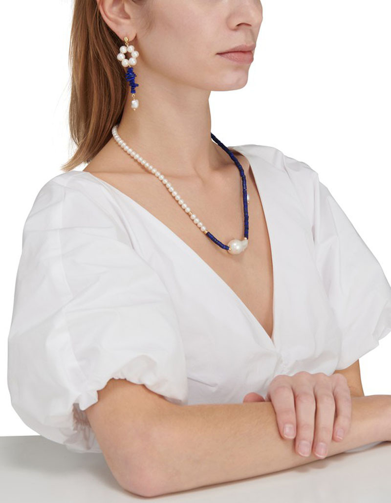 32g Weight Bracelets, Necklace Classification 2 PCS/Package Quantity Holiday, Daily Occasion Beaded, Freshwater Pearl, Titanium Steel Material Geometric Pattern Women's Gender Casual, Simple Style Style 2 PCS/Package Beaded Freshwater Pearl Titanium Steel Freshwater Pearl Jewelry Sets 22