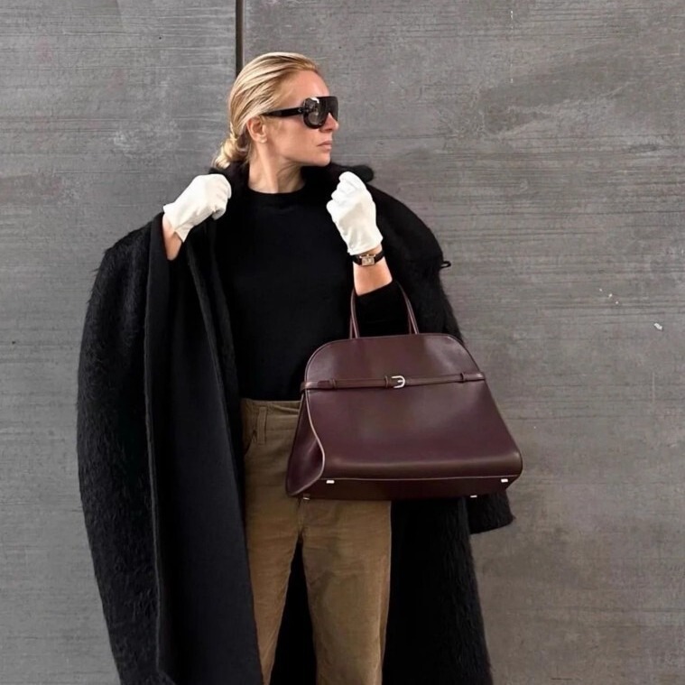 Ma Sichun Therow Bag Commuter Cowhide Tote Bag Handbag Margaux12 Bai Baihe Dong Jie Same