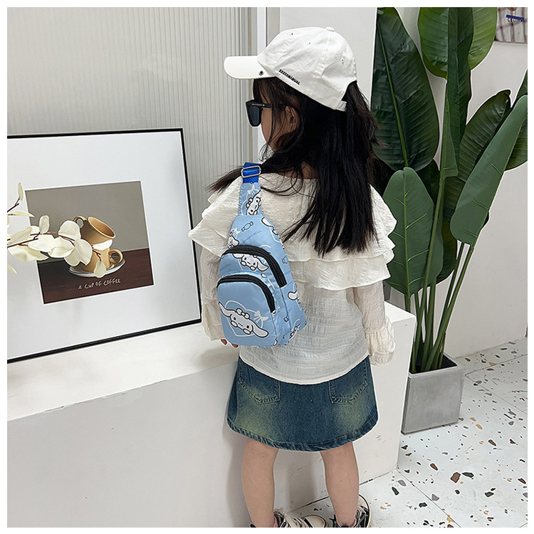 New children's chest bag, cartoon bag, printed canvas bag, cute baby coin purse, fashionable boys' and girls' crossbody bag undefined