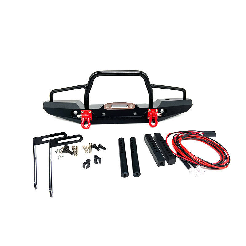 1/10 Simulation Climbing Remote Control Car SCX10 90046 TRX-4 Front Bumper with LED Lights and Winch