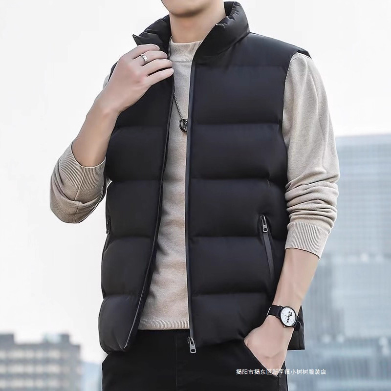 Autumn and Winter New down Vest Outer Vest Jacket Waistcoat Winter Men's Large Size Warm Sleeveless Vest Jacket