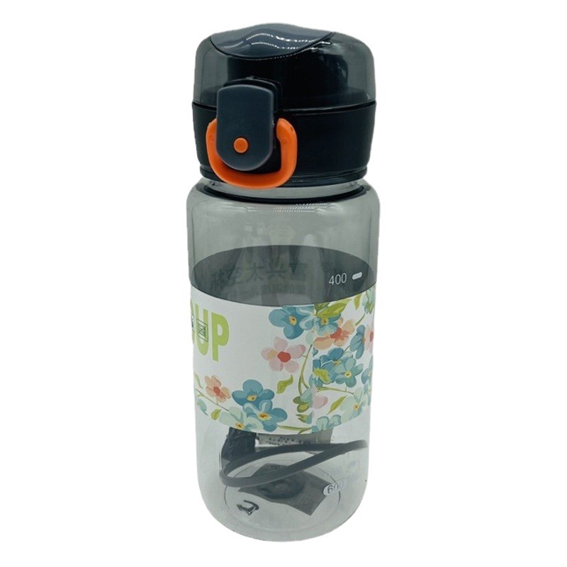 Hombres y mujeres estudiantes pareja fitness deportes agua taza portátil taza de plástico simple de verano con compartimiento de té para beber directamente