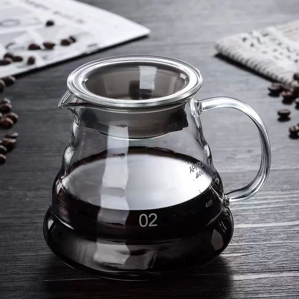 Hand-blown color box 500ml medium pot, transparent