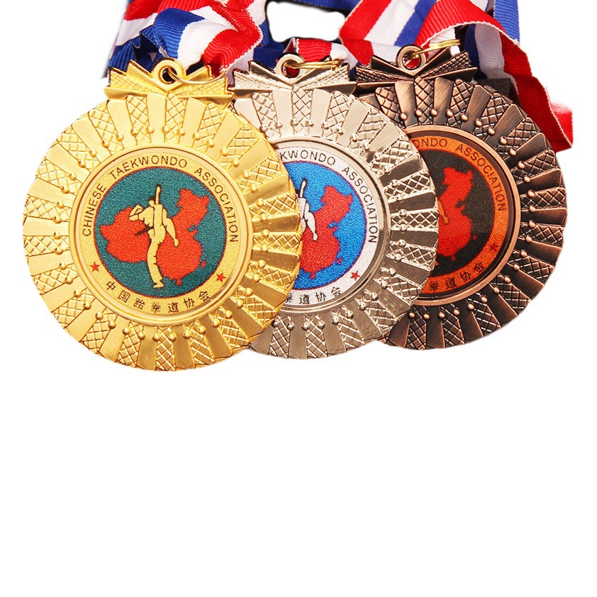 Vela en stock medalla de metal competición entrenamiento deportivo general trofeo hueso girasol medalla logotipo imprimible