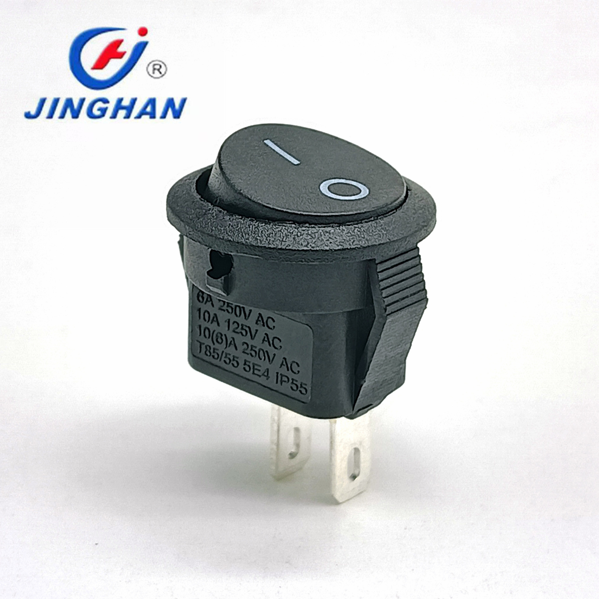 晶瀚 厂家直销JINGHAN直径16mm小圆形船型开关 KCD1-204 2P