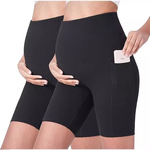 Amazon Mini Yoga Fitness Maternity Pants High Waist Slim Fit Fashion Maternity Pants Belly Tracks CM576
