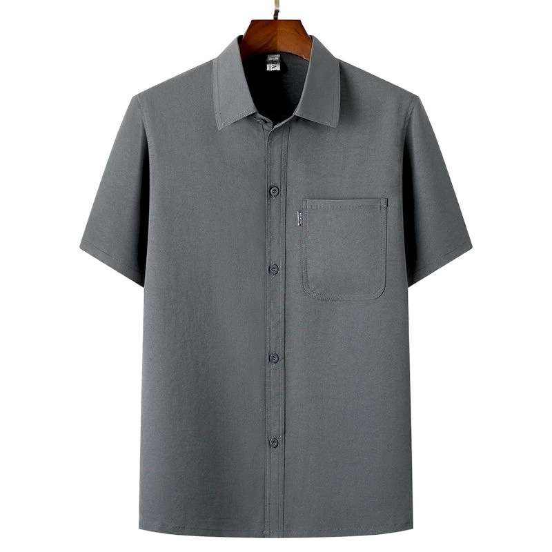Summer shirt, silk set for elderly, loose fit