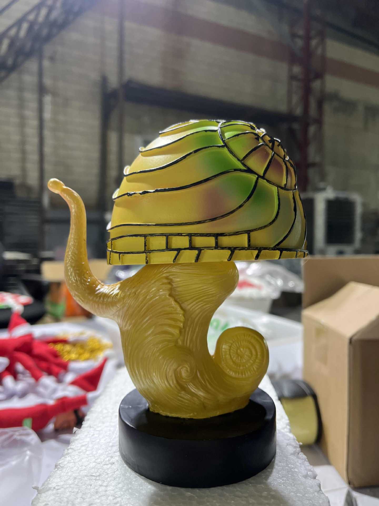 Transfronterizo nuevo colorido seta lámpara luminosa decoración hogar patio diseño decoración resina artesanía