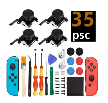 Nintendo interruptor multi-pieza destornillador mango herramienta de reparación 3D Rocker alegría-con accesorios de reparación de acogida