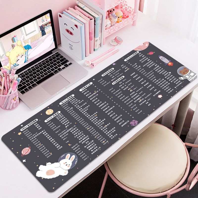 マウスパッド特大 ps オフィスショートカットキー完全なコンピュータキーボードソフトマットデスクトップデスクマット女性エクセル|undefined