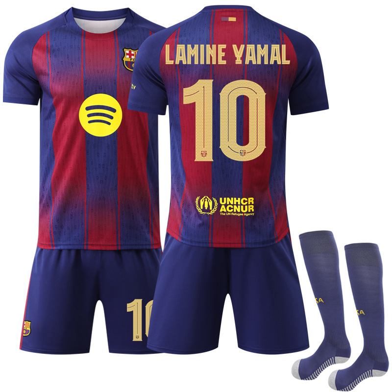 2526 バルセロナ ホーム チャンピオンズ リーグ バージョン 10 メッシ 10 号 アマール ジャージ スポーツ ユニフォーム サッカー ユニフォーム セット 外国貿易|undefined