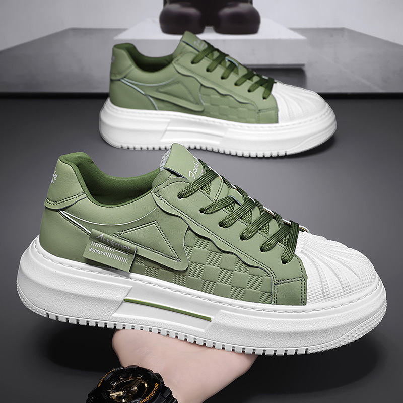 2026 Shell-Toe White Sneakers for Men with Hidden Height Increase, New Spring Model, Sports Casual Trendy Shoes, Versatile Shell-Toe Shoes, Adidas