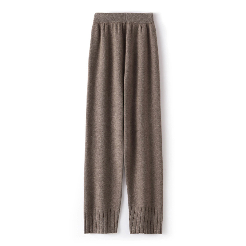2025 New Wool Long Pants for Women, Ribbed Cuff Straight-Leg Pants, Loose Knit Casual Autumn and Winter New Style Slim-Fit Pants 2025 New Wool Long Pants for Women, Ribbed Cuff Straight-Leg Pants, Loose Knit Casual Autumn and Winter New Style Slim-Fit Pants