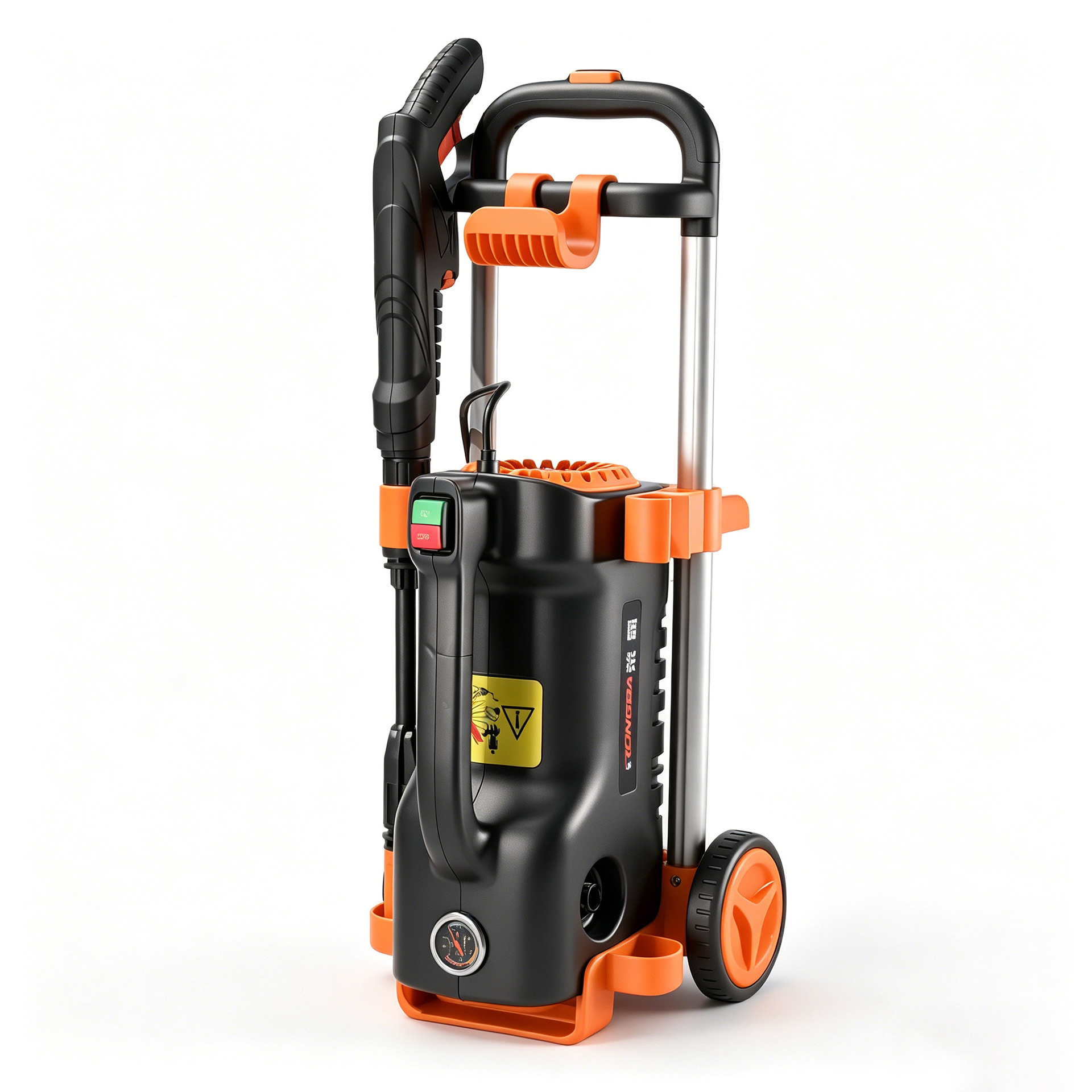 Rongba Double-Wheel Portable Cleaning Machine, Fully Automatic High-Pressure Powerful Car Washing Machine, High-Pressure Cleaning Machine, High-Pressure Water Gun Pump