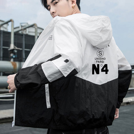 Sun Protection Clothing Men's Summer Thin Ice Silk Cool Outdoor Fishing Sun Protection Clothing Trendy Brand Hooded Quick-drying Jacket Coat