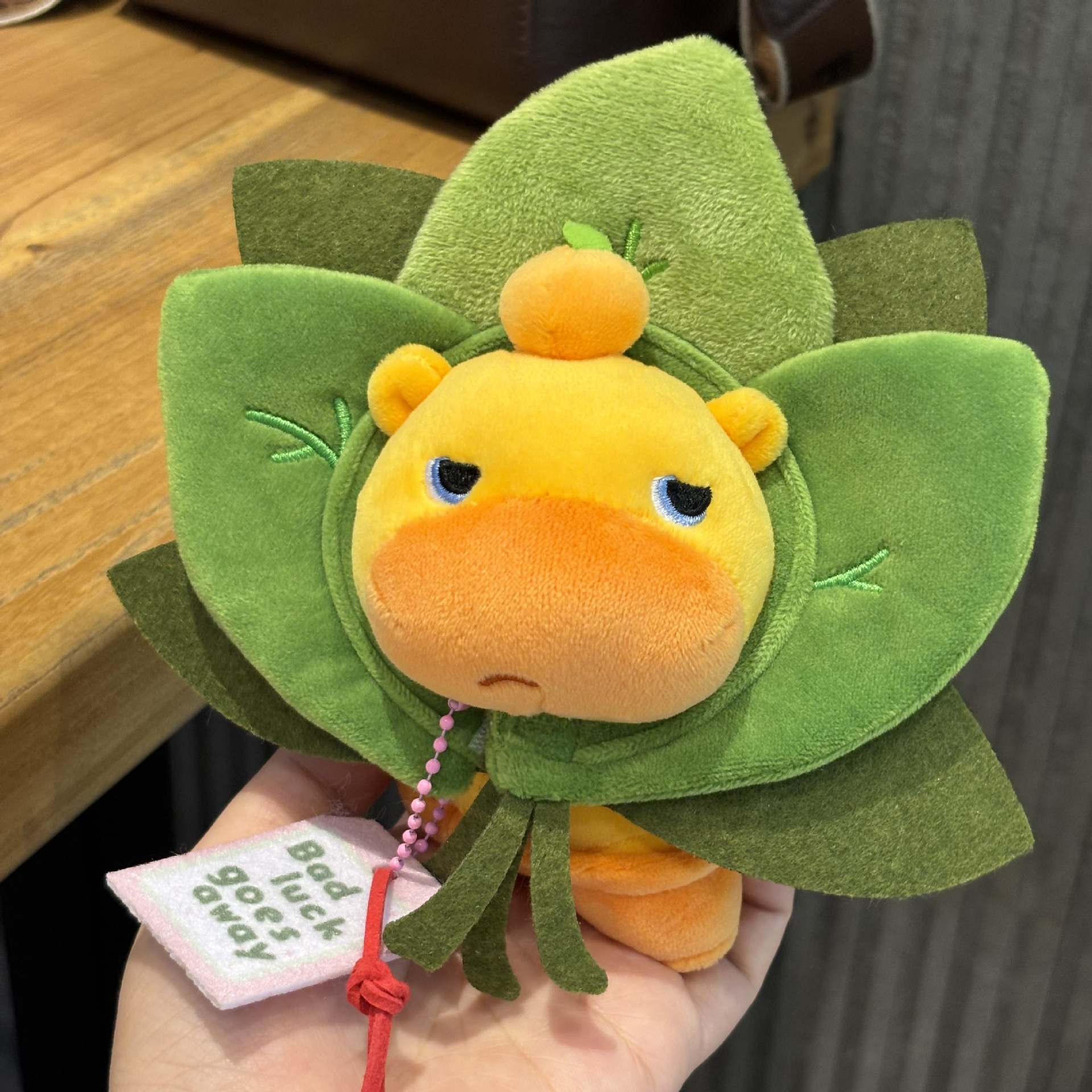 Grapefruit leaf headgear + disdainful purr