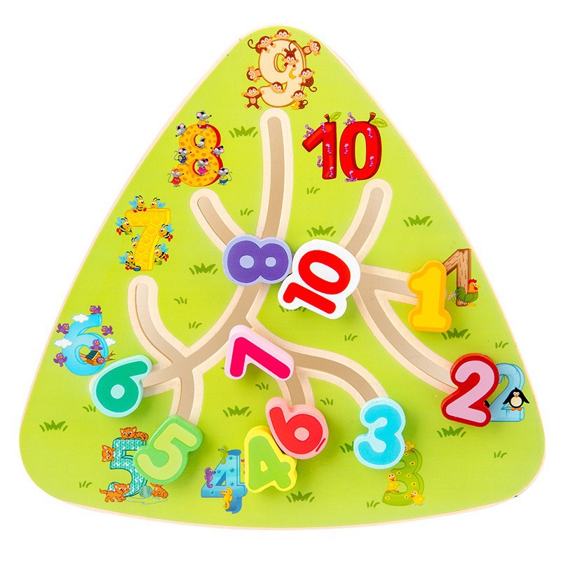 Madera DE LOS NIÑOS fruta digital forma Juego Tráfico Marino caminar juguetes educación temprana inteligencia laberinto al por mayor