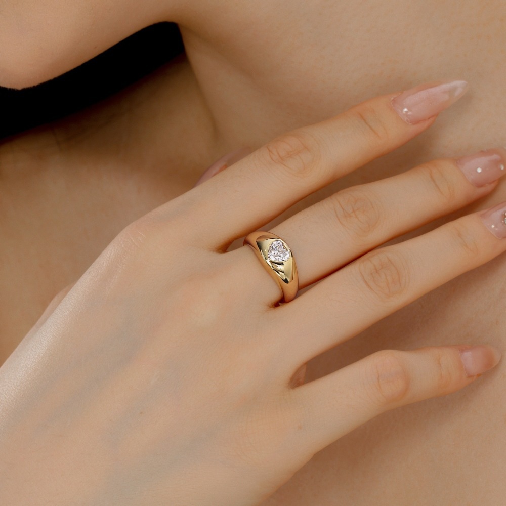 3g Weight Zircon Inlay Material Rings Classification Daily Occasion 925 Sterling Silver Material Valentine'S Day, Mother'S Day Festival Heart Shape Pattern 2025 Spring and Summer Season Women's Gender Plating Design Elegant, Simple Style Style 925 Sterling Silver Heart Shape Zircon Valentine'S Day Mother'S Day Rings 35