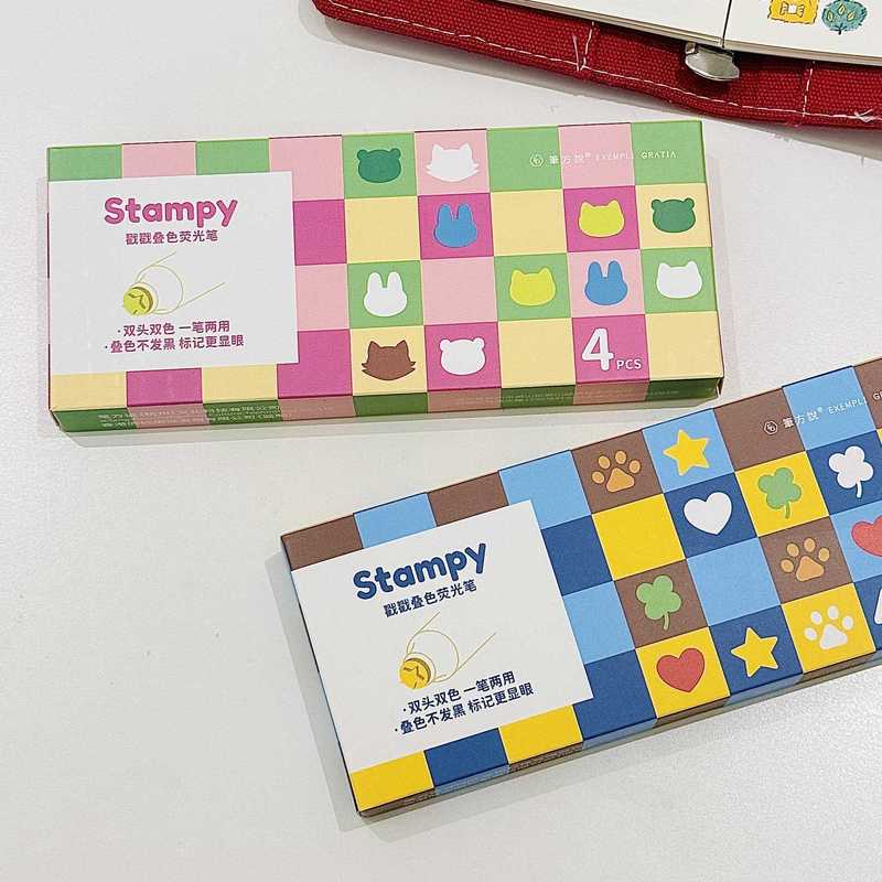 ペンファングは、重ね塗りスタンプ、両頭蛍光ペン、学生用カラーマーカー、ハンドブック用ペン、ハート、四つ葉のクローバー、猫の爪、星を言いました。|undefined