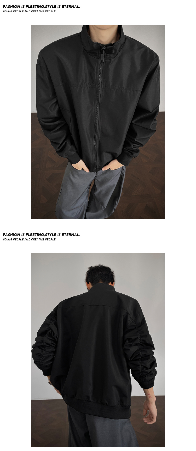 Giacca corta da baseball da esterno GTAL Same Style Three-Proof Workwear Pilot da uomo, primavera/autunno, con colletto alto, ideale per attività all'aperto._voghion.com