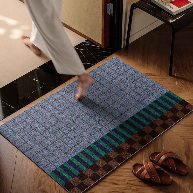 Lisbon Vintage-Style Entrance Door Mat, Durable and Dirt-Resistant, Entryway Foot Mat for Dust Removal and Dirt Scraping