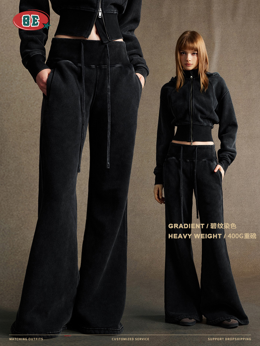 Ropa de mujer BE | Pantalones LULU de otoño 2025, estilo urbano europeo y americano, corte ajustado y acampanado, pantalones largos casuales para mujer. image 6
