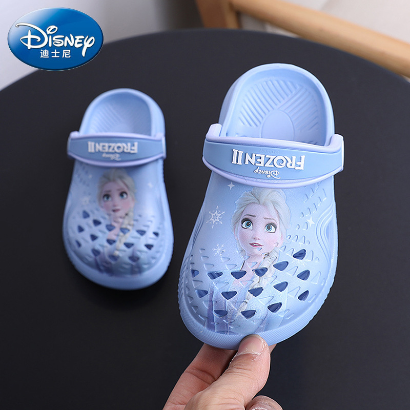 Princess Aisha Summer Children's Sandals and Slippers Girls' Soft Bottom Frozen Non-slip Baby Cartoon