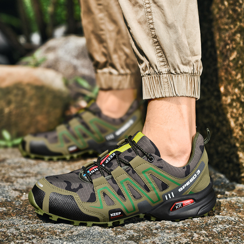 回力跨境大码秋季新款网面透气登山鞋轻便防滑运动鞋户外休闲男鞋