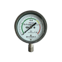 厂家供应Y100BF全不锈钢压力表 不锈钢耐震压力表 径向微压表