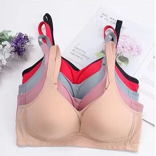 Yichang 509 Thin Underwear Without Steel Ring, Non-marking Soft and Comfortable Breathable Simple Solid Color Smooth Three-breasted Bra
