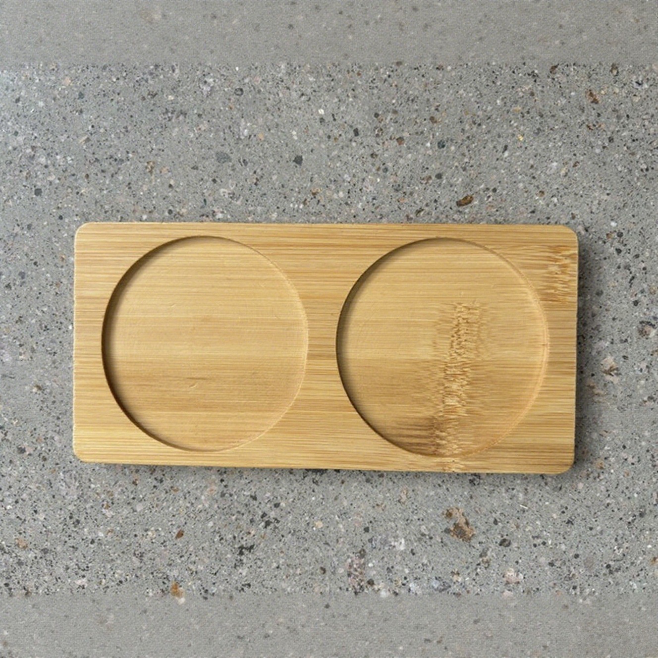 Inventario transfronterizo de bambú y madera taza almohadilla bandeja creativa mosaico DIY base bambú multicarnito bandeja almohadilla aislante térmica