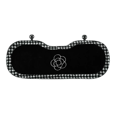 Seat cushion, seat cover High-grade Camellia Houndstooth Side - rabbit-fur-houndstooth-side-camellia-cushion-rear-row