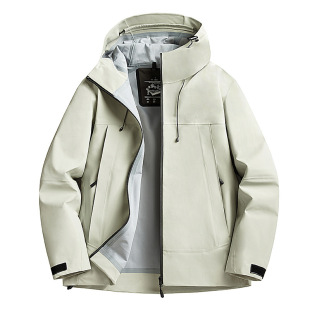 Spring and summer 2025 new outdoor soft shell jacket jacket full heat seal wear-resistant windproof wear-resistant hooded windproof 8589