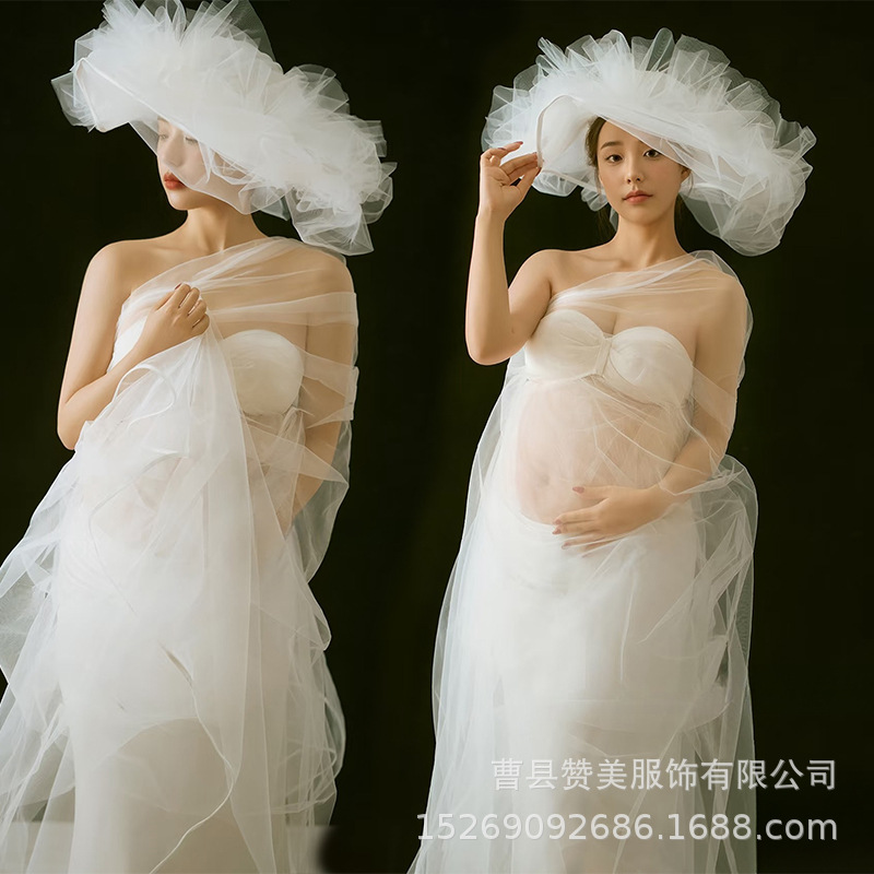 影楼の新型の早春の小清新な妊婦は服を撮影します。