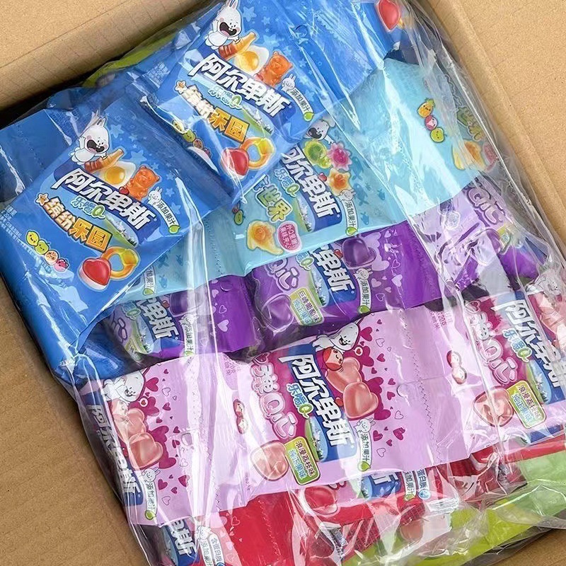 阿尔卑斯乐嚼Q60g袋心形软糖橡皮糖创意可爱水果糖果童年零食批發