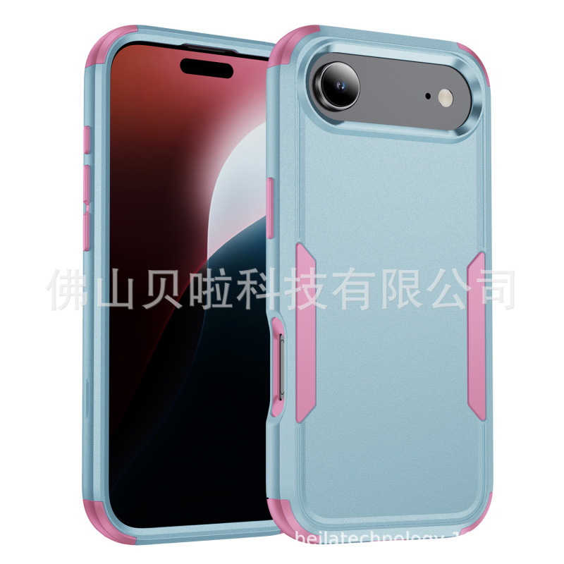 Commuter Three-In-One Mobile Phone Case Suitable for Apple Ip17 Mobile Phone Case Pc Tpu Anti-Fall New Model Factory Direct Sale