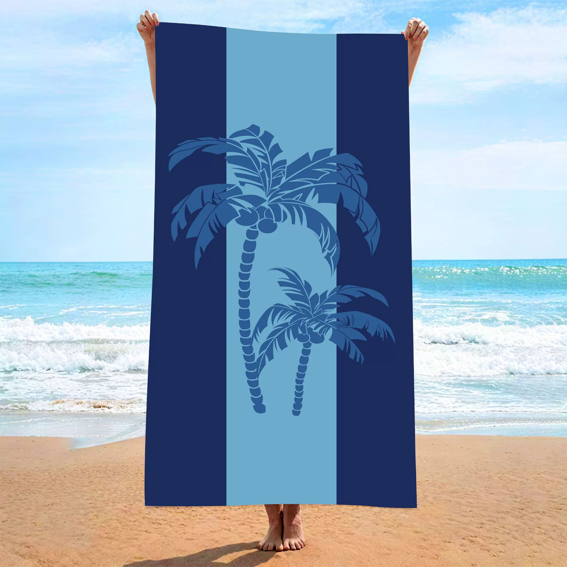 Одна комплектальная 500 точек пляжное полотенце Fapant Factory Factory пляжное полотенце ультра-тонкое волокно распечатанное банное полотенце