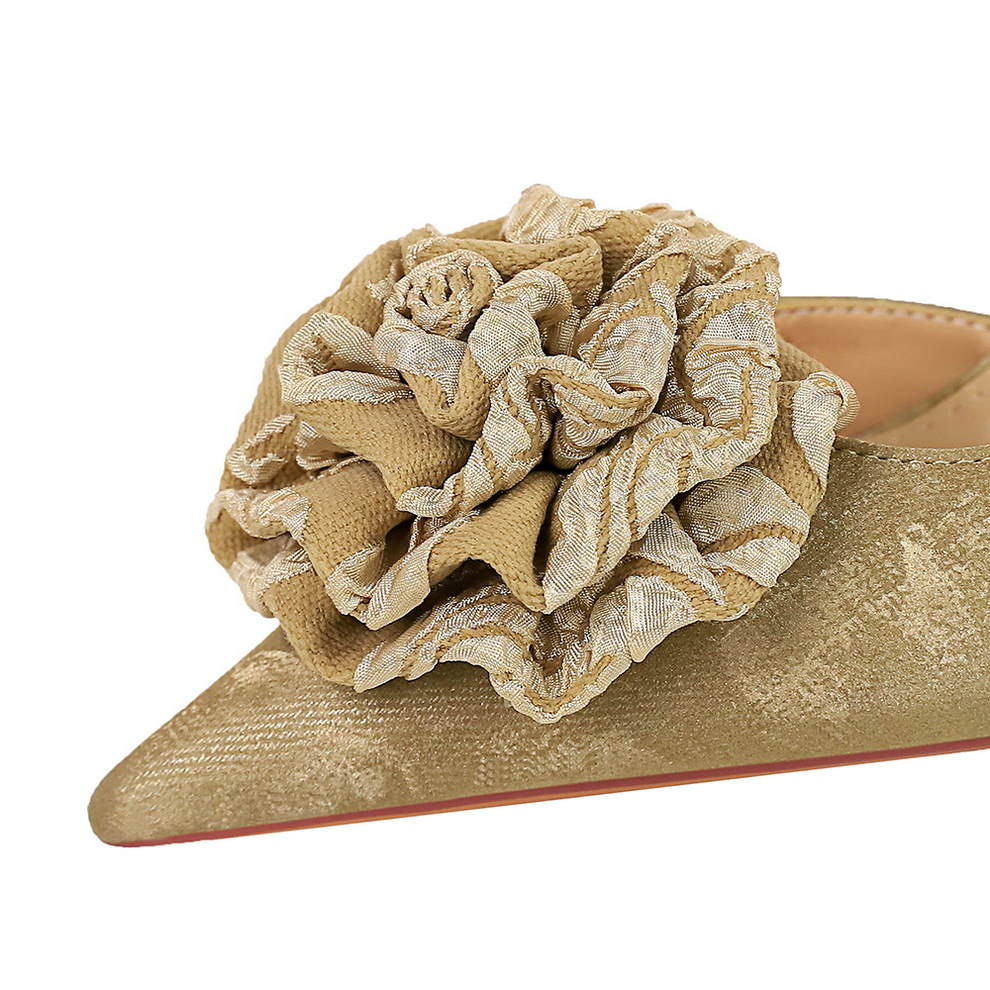 High heels, stiletto heels, shallow-cut, pointy side, floral shingles_voghion.com