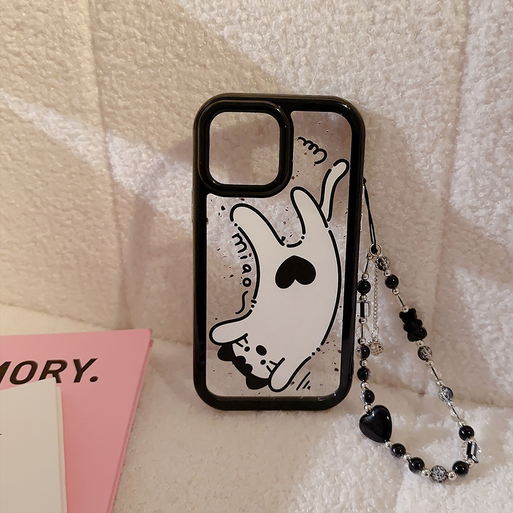 Custodia rigida personalizzata con graffiti inverted cat iphone_voghion.com