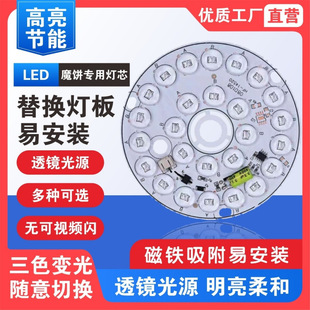 Led Lamp Panel Magnetic Round Led Magnetic Wick Lens Driver-Free High-Voltage Patch Light Source 220V Universal Lamp Panel