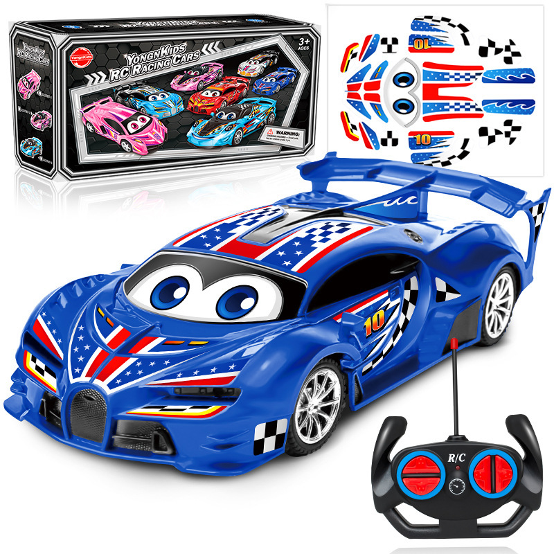 1:18 ワイヤレスリモコンレーシングカー、DIY ステッカー、スピードドリフト、電動ライトカー、男の子向け|undefined