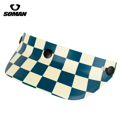 Prince Helmet Flying Helmet — Dəbilqə (Kaska) aksesuarları - blue-and-white-plaid