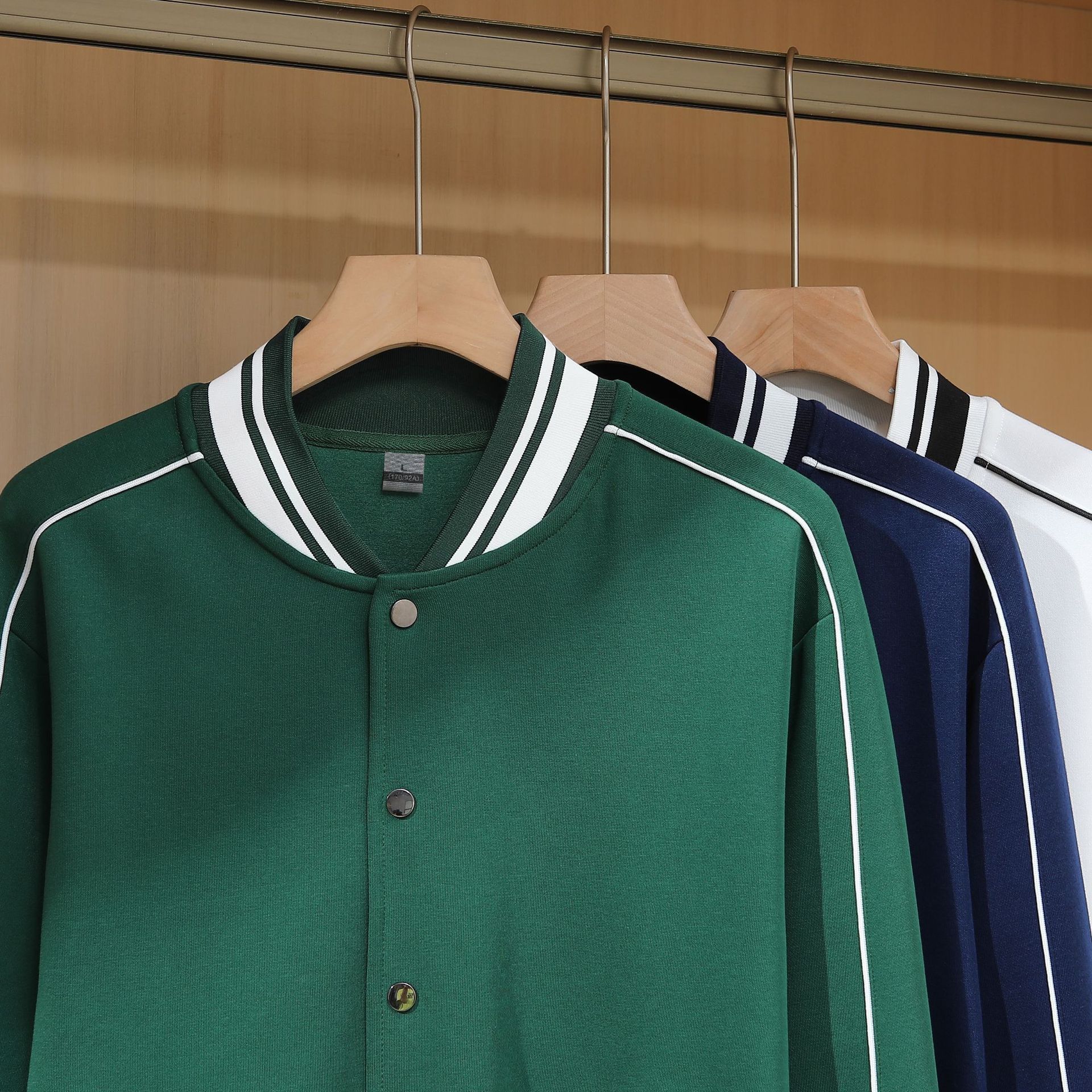 Ready-Made Baseball Uniform Jacket with Printed Logo Autumn and Winter Corporate Training Institution Group Work Clothes Long-Sleeved Cardigan Baseball Uniform