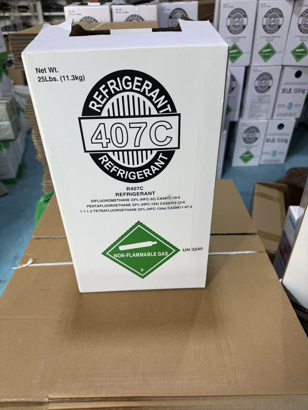 R407 Refrigerant Factory Wholesale Refrigerant Freon Air Conditioning Refrigerant Net Weight 11.3kg Cross-Border Export Free Shipping
