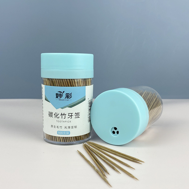 Miaocai flip-top screw cap bottle 500 bamboo toothpicks for one-time cleaning, direct supply from the manufacturer pic 17