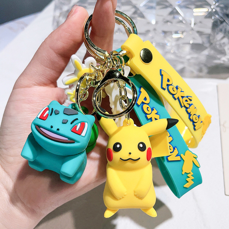 Pokémon Pikachu Keychain Cartoon Cute Doll Car Keychain Bag Pendant Small Gift Wholesale Pokémon Pikachu Keychain Cartoon Cute Doll Car Keychain Bag Pendant Small Gift Wholesale
