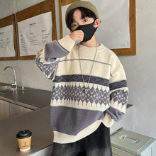 男童冬装套头毛衣2025新款中大儿童秋冬款针织衫男孩冬季毛线衣潮