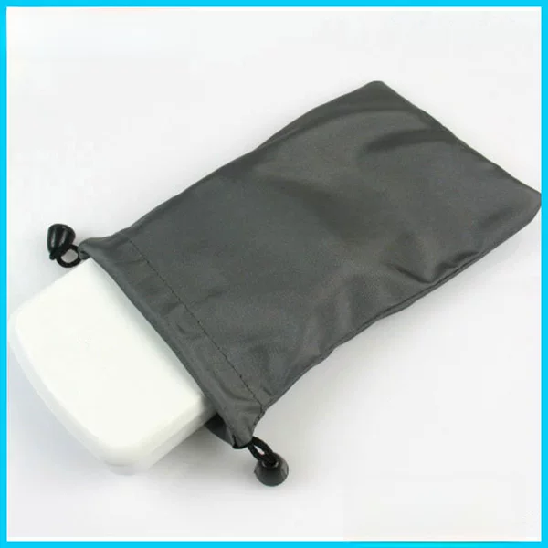 Mobile power waterproof cloth bag mobile phone charging treasure storage bag selfie stick bunched flannel bag gray waterproof bag