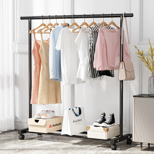Simple Coat Rack Floor-Standing Indoor Clothes Rack Bedroom Clothes Storage Rack Household Clothes Drying Rack Dormitory Clothes Rod